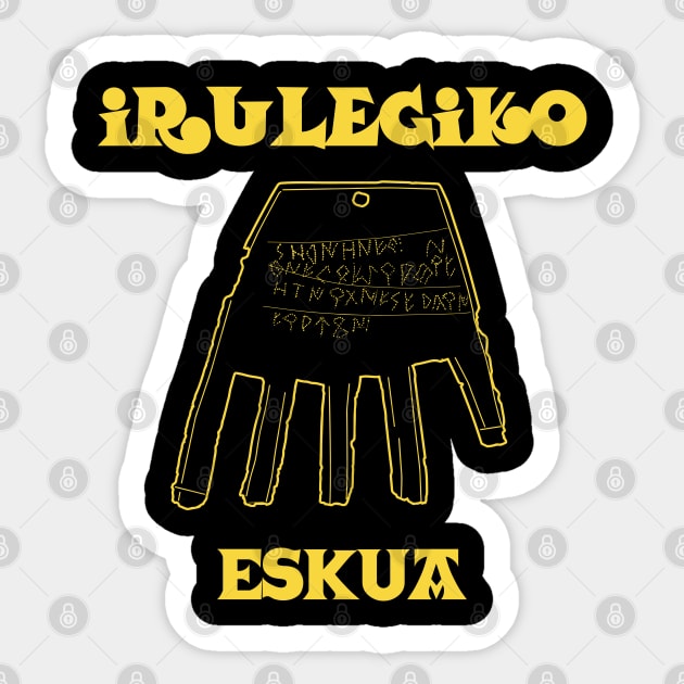 HAND OF IRULEGI ✅ IRULEGIKO ESKUA Sticker by reyboot